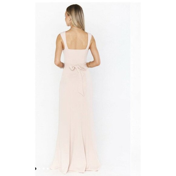 Show Me Your MuMu Womens Paris Maxi Gown Dusty‎ Blush Stretch SZ S - Picture 9 of 10